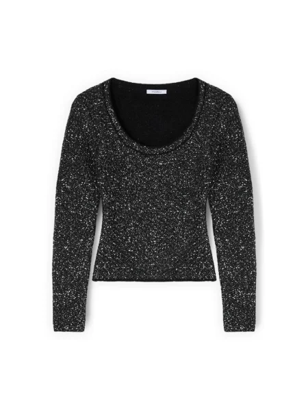 Bluzka Motivi z cekinami czarna