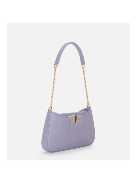 Elisabetta Franchi Torebki Kobieta ONE SIZE Torba na ramię z detalem z logo fioletowy