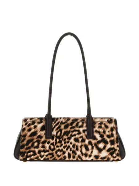 Geantă Michael Michael Kors cu model leopard cu autograf maro