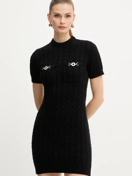 Patou sukienka wełniana czarna