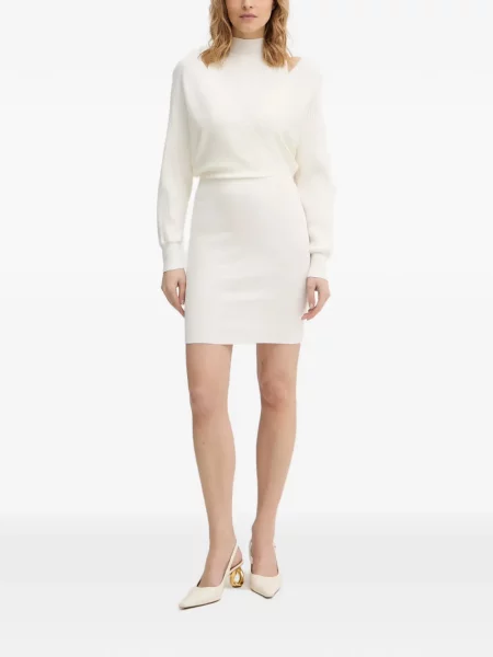Rochie mini Guess tricotate alb