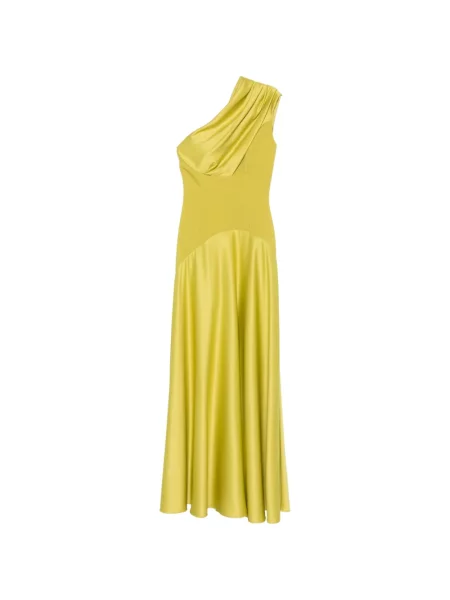 Félvállas maxi ruha Solace London zöld