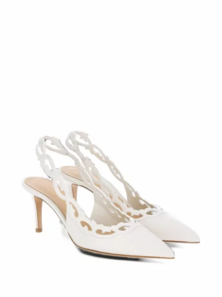 Pantofi cu toc Gianvito Rossi slingback alb
