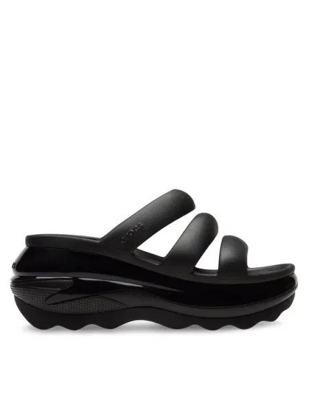 Papuci Crocs cu bretele negru