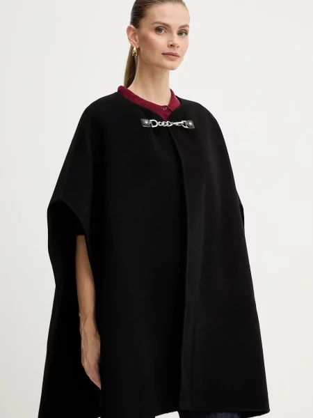 Pončo z dodatkom volne MICHAEL Michael Kors črna
