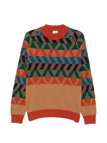 Pulover Gallia cu imprimeu geometric maro
