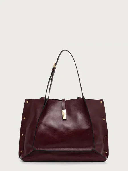 Pollini geantă shopper pentru femei din piele