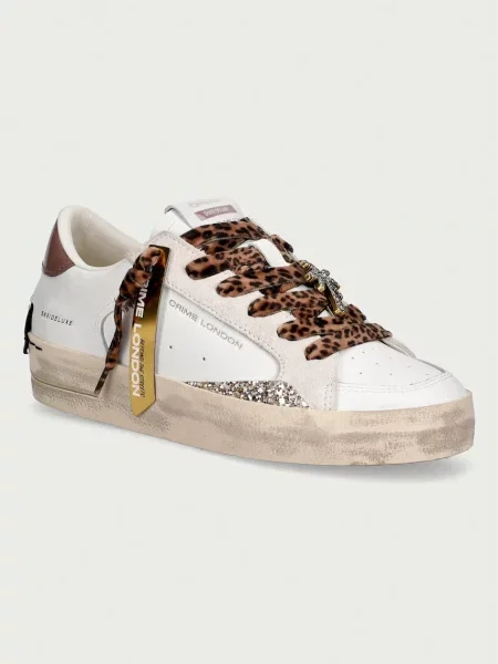 Crime London DELUXE sneakers pentru femei din piele alb