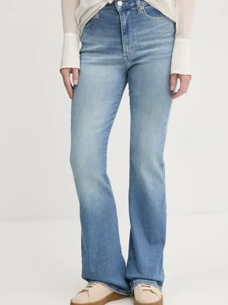 Дънки Tommy Jeans с висока талия синьо