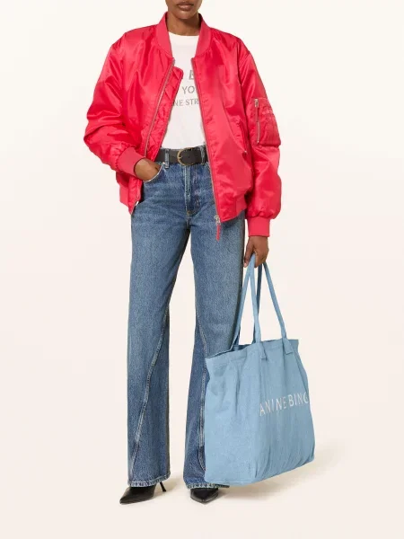 Anine Bing Shopperka Leo Canvas blau