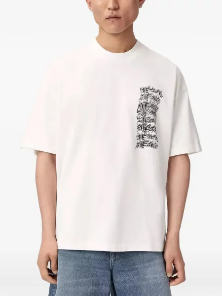 Tricou Allsaints cu imagine alb