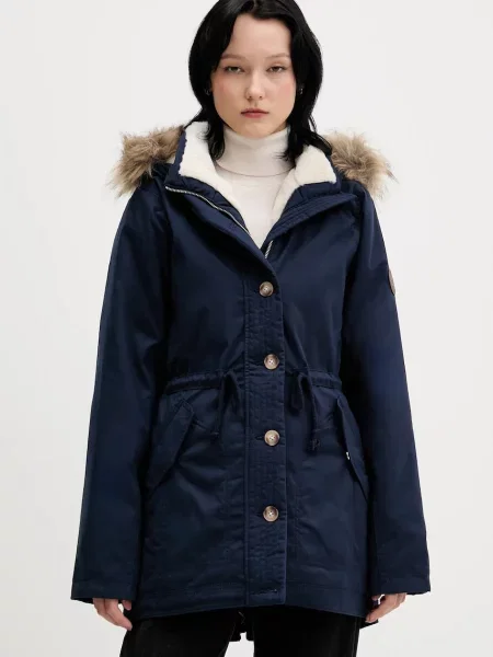 Bunda Hollister Co. tmavomodrá zimní