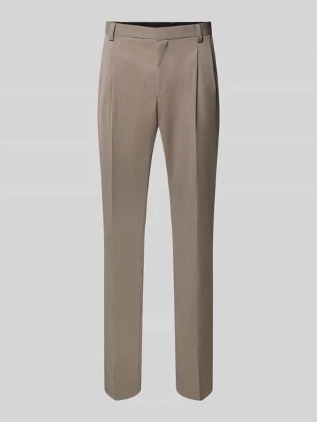 Super krój slim fit spodnie garniturowe z mieszanka żywej wełny model Hugo