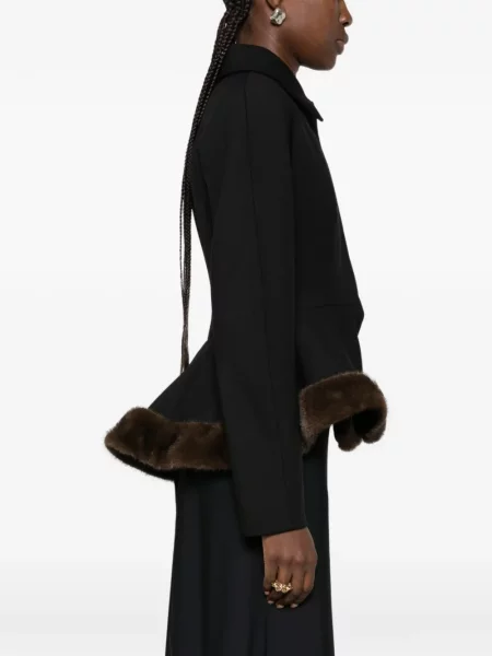 Cu centură geacă Stella Mccartney negru
