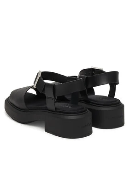 Calvin Klein Bőr szandál fekete