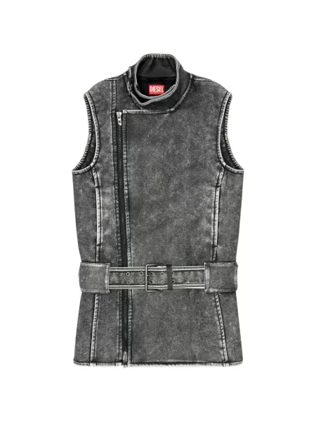 Cu centură rochie mini Diesel gri