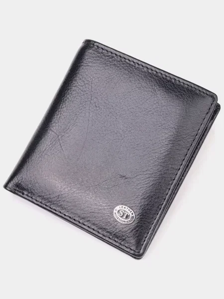 ST Leather Accessories Гаманець Шкіра чорний