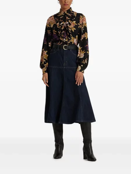 Cămașă Lauren Ralph Lauren cu model floral cu imagine negru