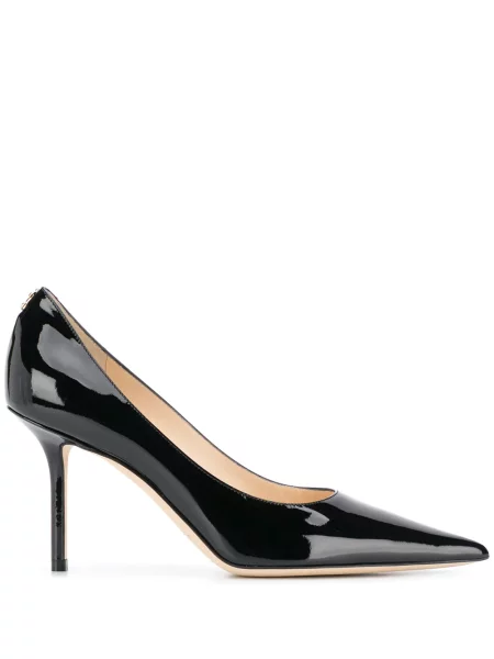 Pantofi cu toc Jimmy Choo din piele de lac negru