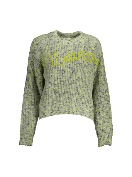 Wielobarwność sweter Desigual zielony