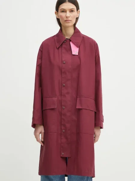 Kenzo palton de femei de tranziție bordo