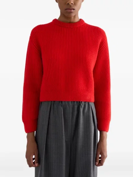 Decupat pulover Jil Sander tricotate roșu