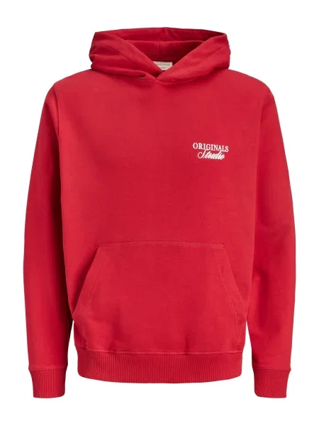 JACK & JONES Mikina JORNorrebro brusinková bílá