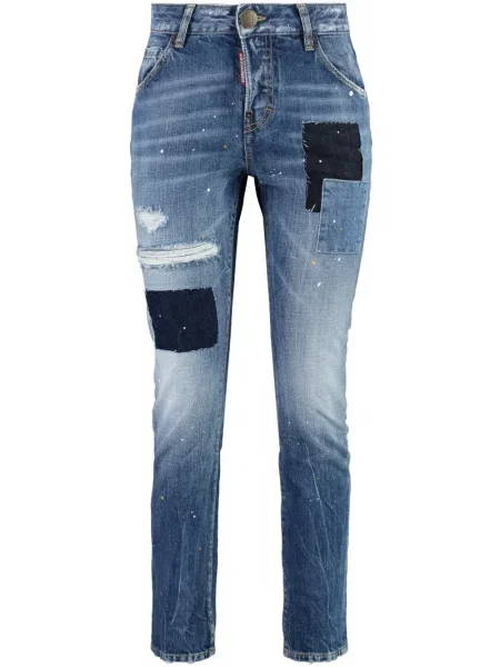 Jeansy dziecięce Dsquared2 niebieskie