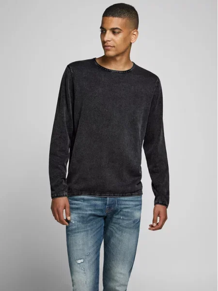 JACK & JONES Pulover Leo' crna