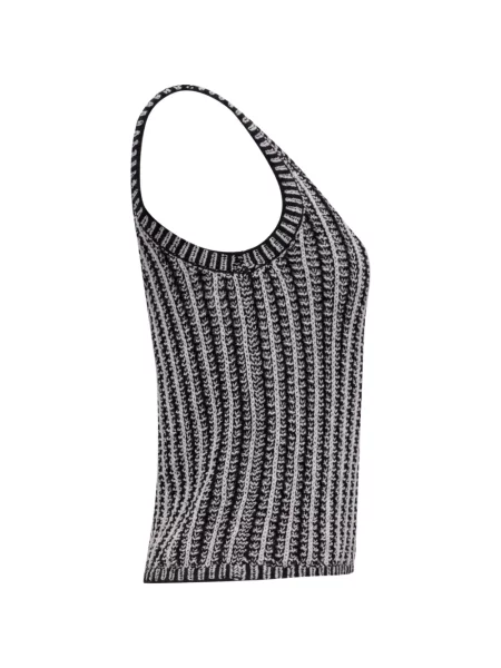 Ριγέ πλεκτός τοπ Max Mara μαύρο