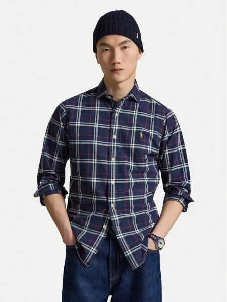 Koszula casualowa o kroju regular fit z czystej bawełny Polo Ralph Lauren granatowa