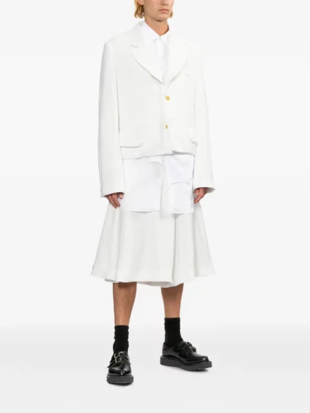Cămașă Black Comme Des Garçons asimetrică alb