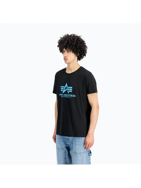Мъжка основна черна/синя поло блуза Alpha Industries черно
