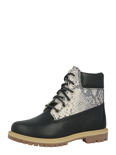 TIMBERLAND Ghete cu șireturi negru / murdar alb