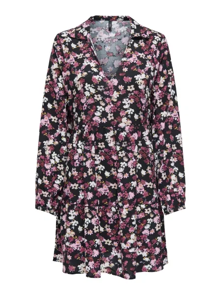 ONLY Obleka ONLNOVA jajčevec / roza / rdeča bela