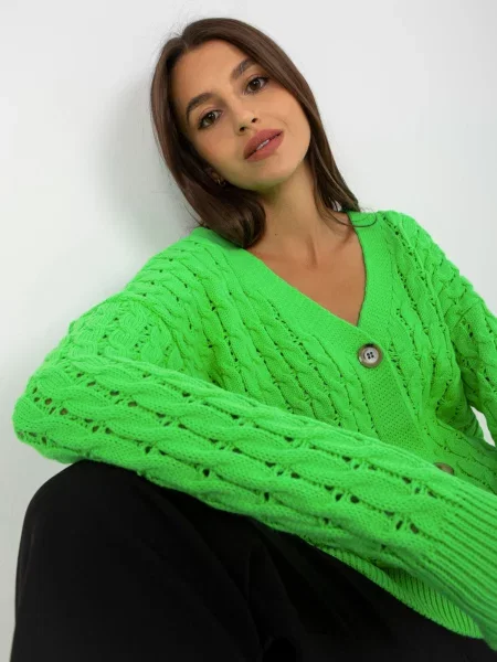 Cardigan Fashionhunters verde