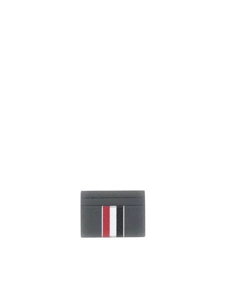 Portfel Thom Browne skórzany dwustronny szary