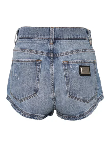 Szorty jeansowe Dolce And Gabbana z wysoką talią niebieskie