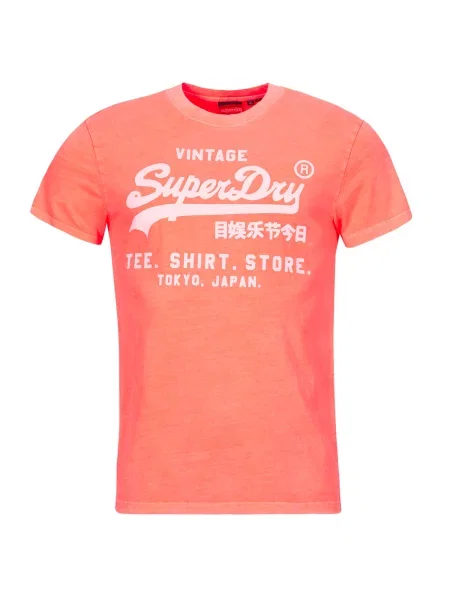 Póló Superdry autogrammal narancsszínű