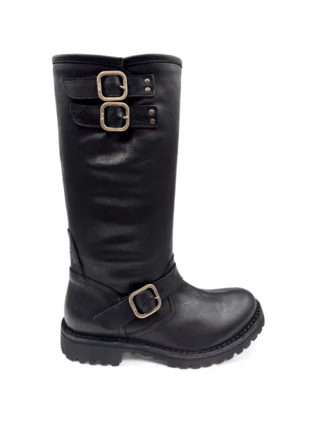 Botine Fiorentini + Baker din piele cu cataramă negru