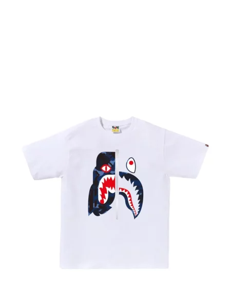Tigriscsíkos póló A Bathing Ape® fehér