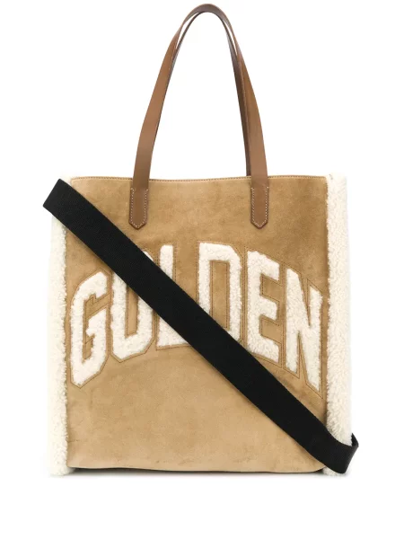 Geantă shopper Golden Goose din piele de căprioară