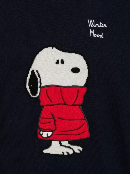 Pulover Mc2 Saint Barth cu broderie albastru