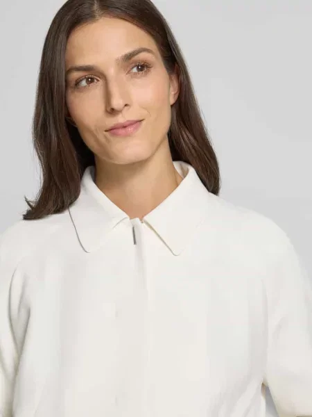 Żakiet krótki o kroju regular fit z czystej Boss biała