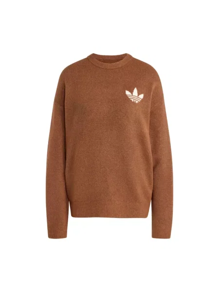 Sweter Adidas Originals wełniany brązowy