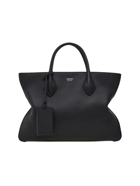 Torba Ferragamo skórzana czarna