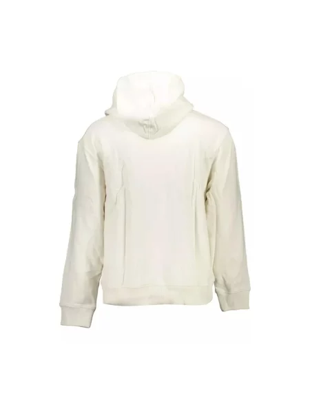 Bluza z kapturem Calvin Klein Jeans z kapturem z długim rękawem biała