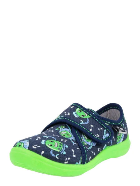 BECK Papuci de casă Robots bleumarin / albastru deschis / verde limetă alb