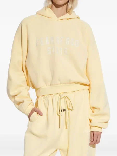 Hoodie Fear Of God Essentials με κέντημα κίτρινο