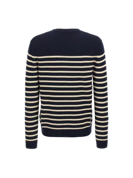 Lniany sweter Valentino Garavani niebieski